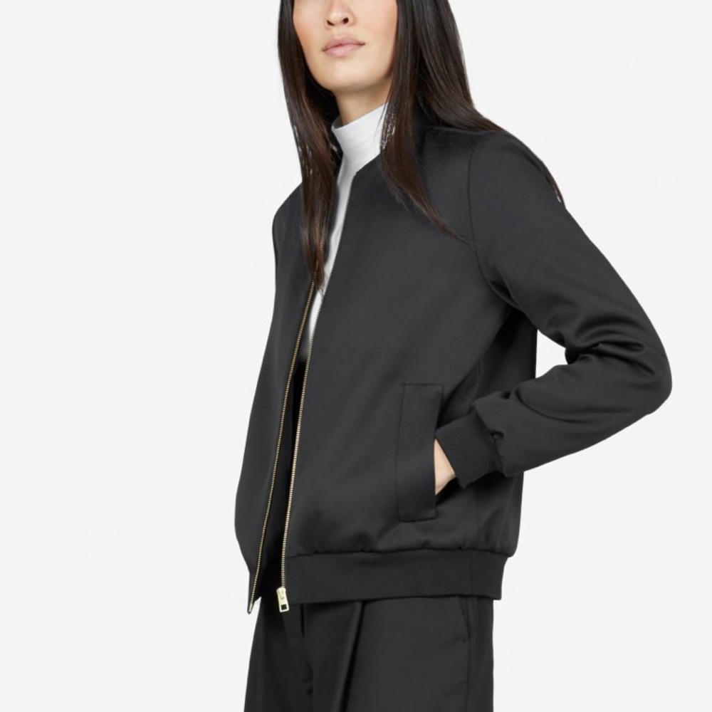 Everlane E2 Bomber Jacket, Size XS, Black